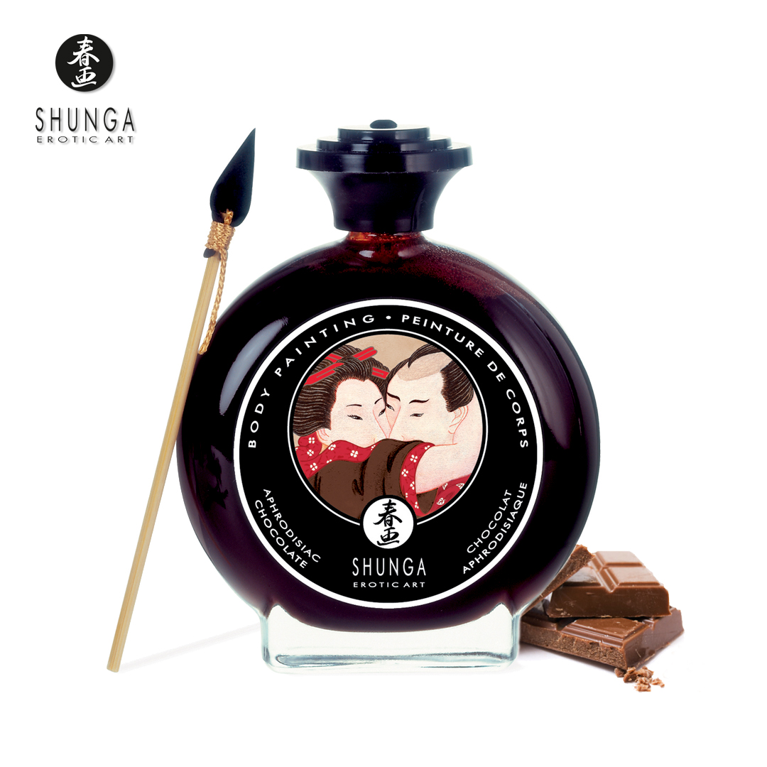 Massage et Cosmetique Peinture Corporelle Embrassable Chocolat Noir - SHUNGA - Photo 1/1