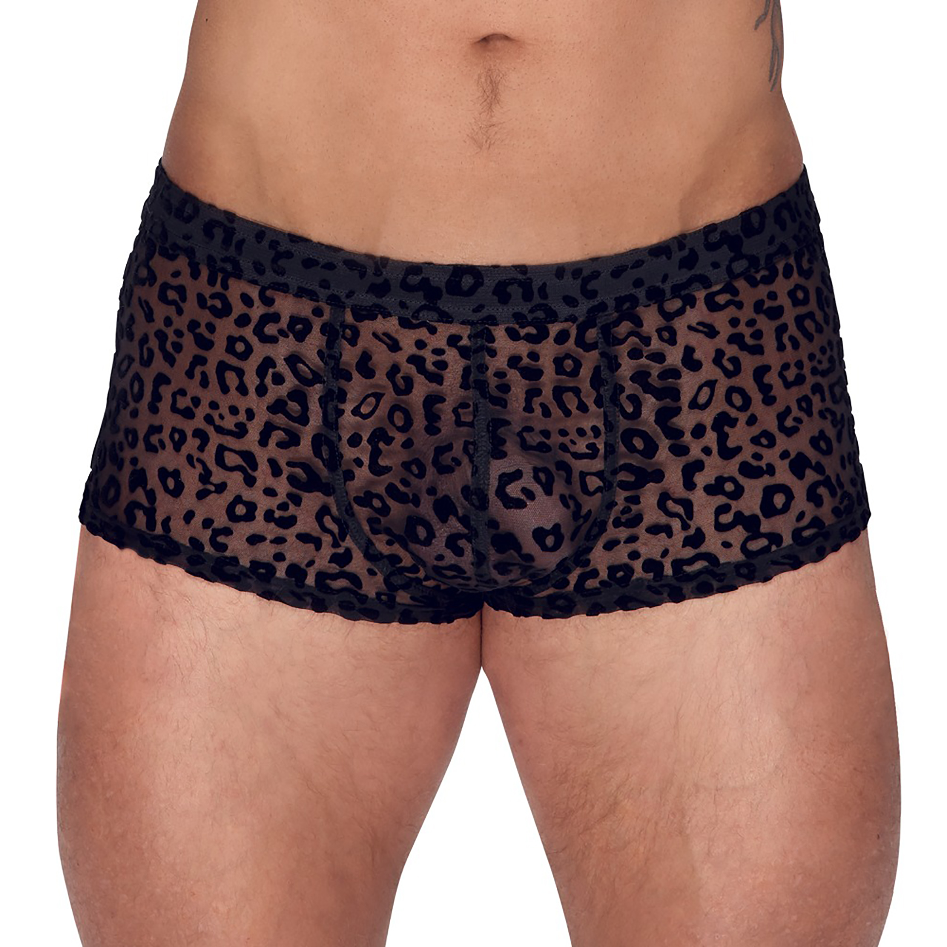 Boxer Sexy imprimé léopard pour homme, sous-vêtement classique